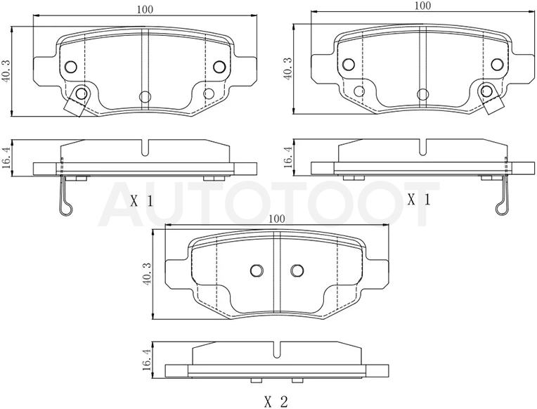 Колодки тормозные (Сзади) Chery Tiggo 4 17-19 / Tiggo 4 Pro 20