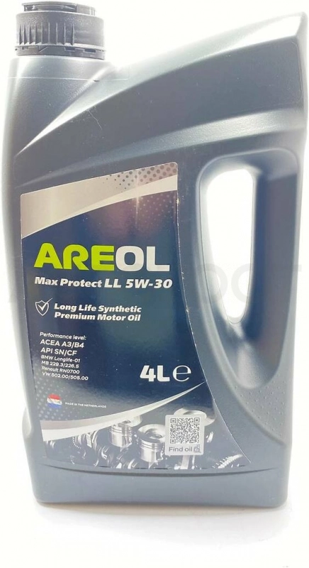 Масло моторное синтетическое AREOL 5W-30 SN/CF 4л