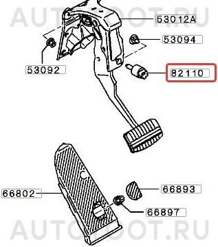 Датчик включения стоп-сигнала -STMR141211 Sat для MITSUBISHI LANCER, MITSUBISHI OUTLANDER, MITSUBISHI DELICA, MITSUBISHI L200, MITSUBISHI PAJERO, MITSUBISHI PAJERO SPORT