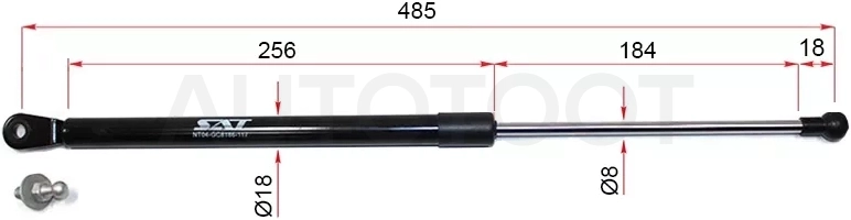 Амортизатор крышки багажника -ST8180065830 Sat для SUZUKI GRAND VITARA