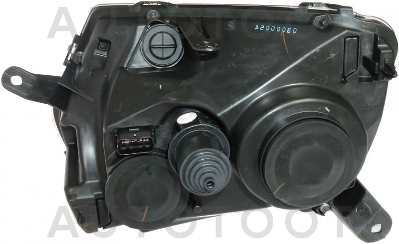 Фара правая (под корректор, внутри черная) -  для RENAULT DUSTER