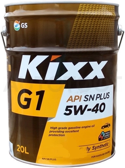 5W-40 KIXX G1 SN PLUS Масло моторное синтетика 20л - Артикул L2102P20E1 - Производитель Kixx - Фото, Отзывы, Цены