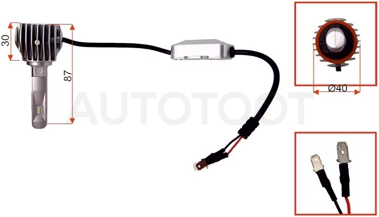 Лампа (H1/ LED/ Комплект/ 20W 1800LM CANBUS) - Артикул ST1750069 - Производитель Sat - Фото, Отзывы, Цены