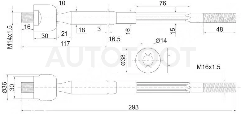 Тяга рулевая 4WD -ST4550349115 Sat для TOYOTA IPSUM