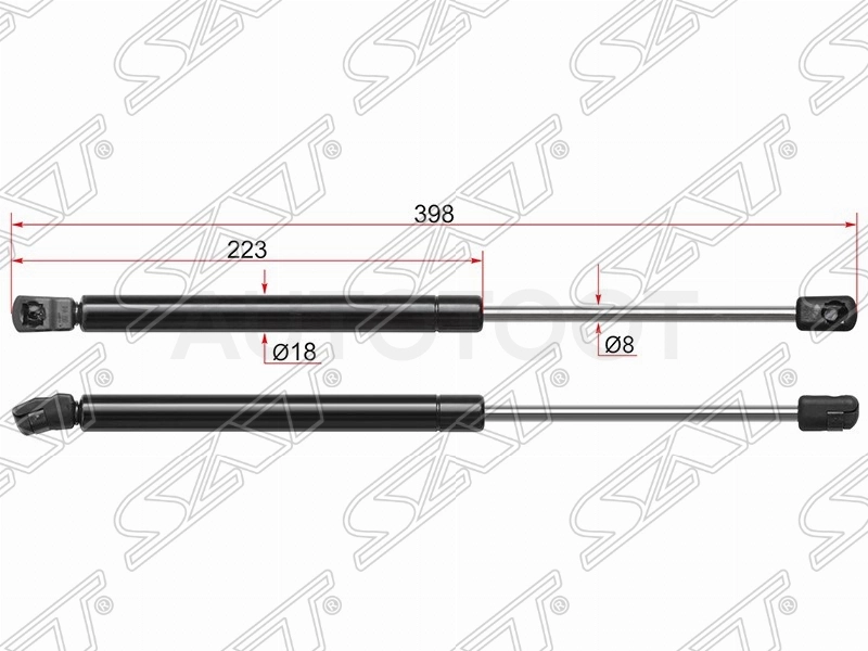 Амортизатор крышки багажника левый=правый -ST3C5827550B Sat для VOLKSWAGEN PASSAT
