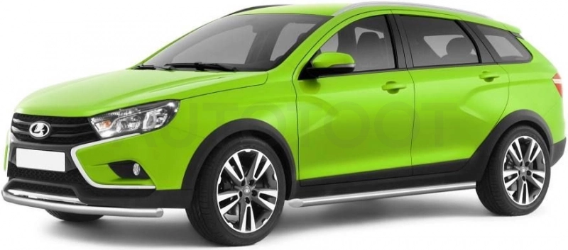 LADA Vesta SW Cross 2017-  Защита порогов прямая Ø51мм (НПС) - Артикул LSC220301 - Производитель PT Group - Фото, Отзывы, Цены