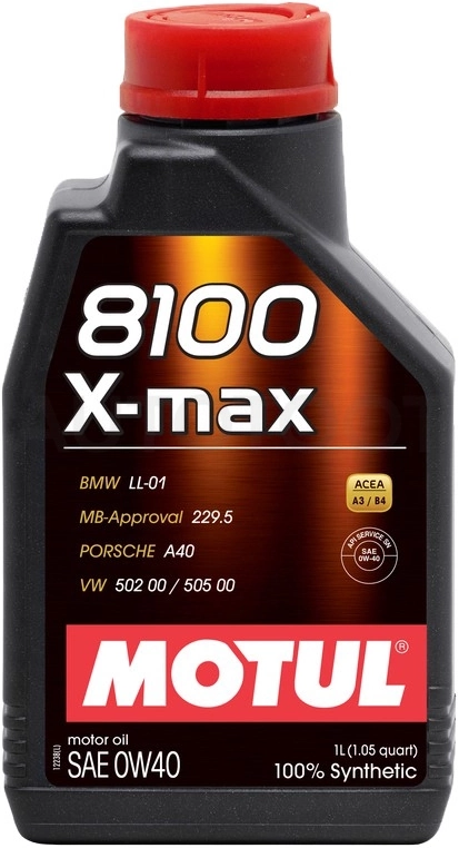 0W-40 Масло моторное синтетическое 8100 X-max 1л - Артикул 104531 - Производитель MOTUL - Фото, Отзывы, Цены