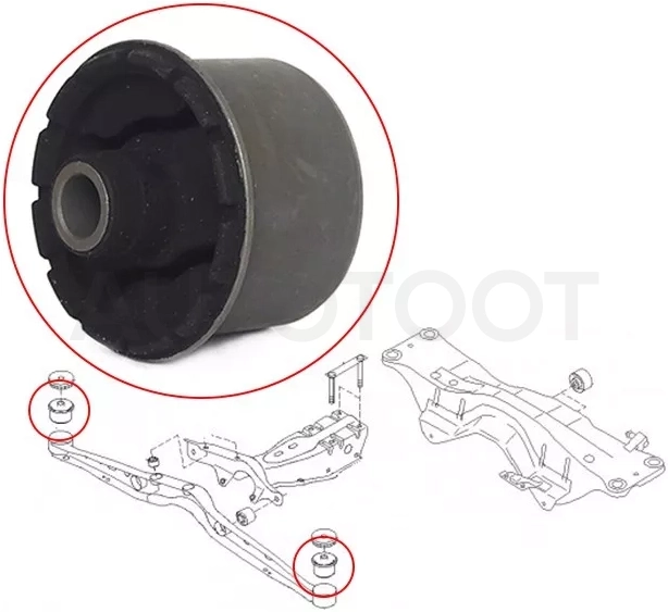 Сайлентблок балки Subaru Forester 02-08 - Артикул ST41326SA020 - Производитель Sat - Фото, Отзывы, Цены