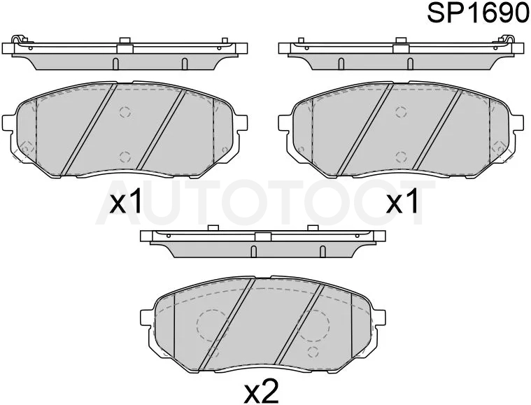 Колодки тормозные (Спереди) Hyundai Santa Fe 18-21 / Kia Sorento 14-20