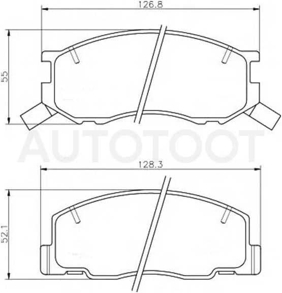 Колодки тормозные (Спереди) Toyota Lite Ace 96-07 / Lite Ace Noah 96-01