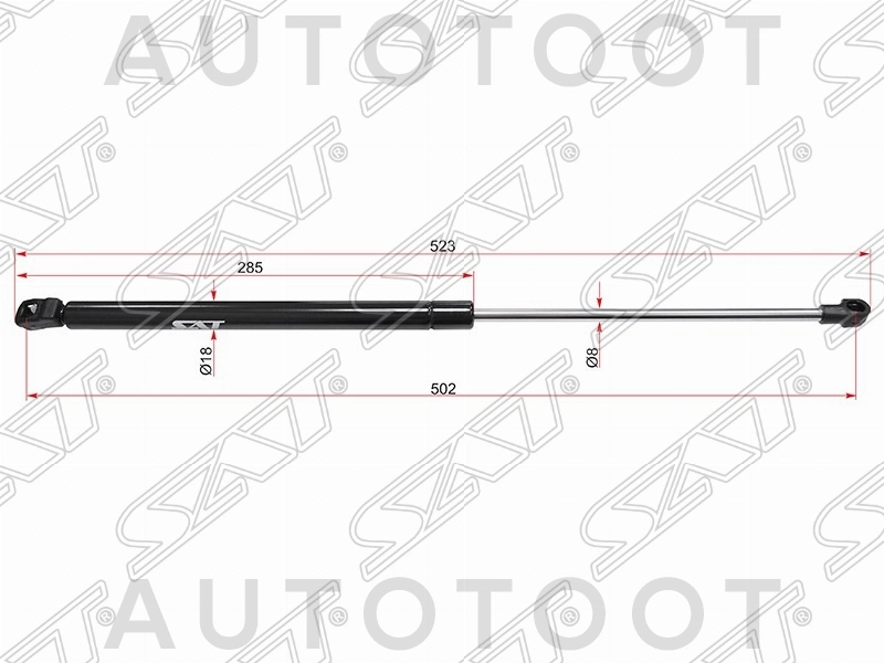 Амортизатор крышки багажника левый=правый -ST1J6827550 Sat для VOLKSWAGEN PASSAT, VOLKSWAGEN GOLF