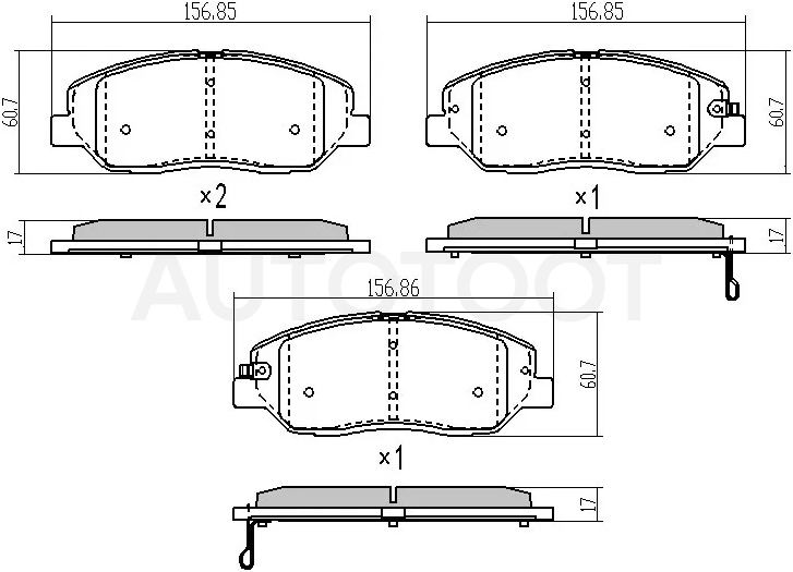 Колодки тормозные (Спереди) Hyundai Santa Fe 05-21 / Kia Sorento 09-21 / Hyundai Genesis 08-14 / Grand Santa Fe 13-18 / SsangYong Actyon 05- / Actyon Sports 12-16 / Korando 10-17