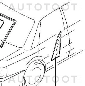 Стекло багажника боковое заднее правое -  для MAZDA 626 (CAPELLA)