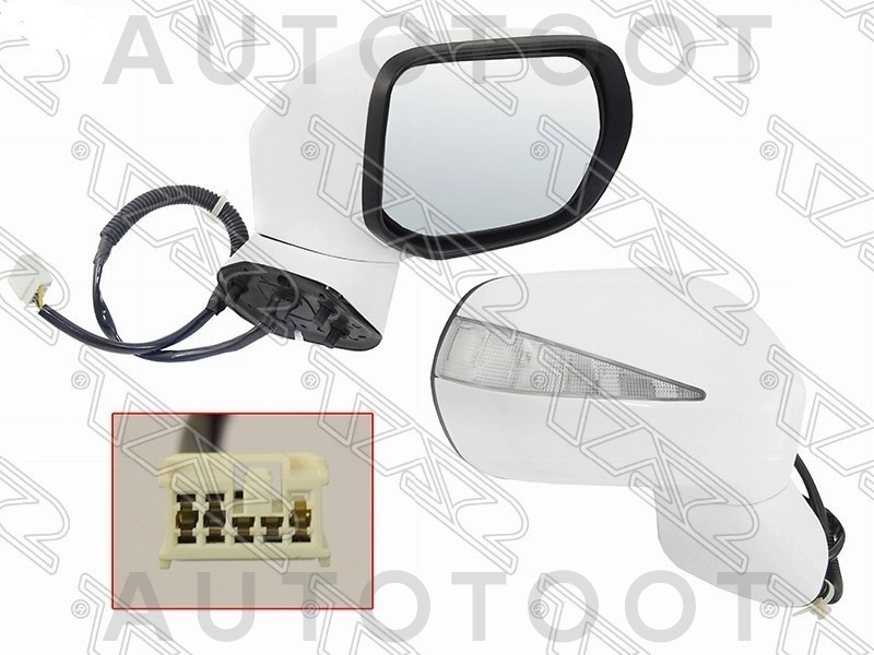 Зеркало правое (складное, регул., поворот, 7конт) -  для HONDA CIVIC