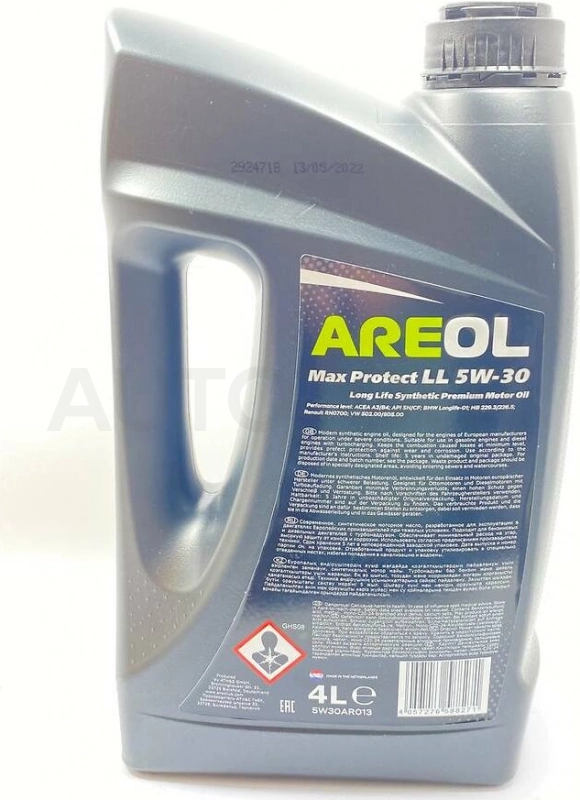 Масло моторное синтетическое AREOL 5W-30 SN/CF 4л - Артикул 5W30AR013 - Производитель AREOL - Фото, Отзывы, Цены
