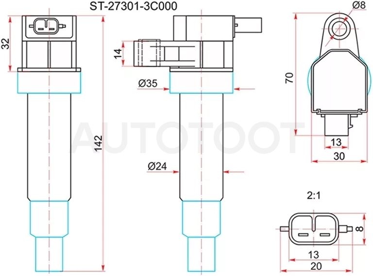 Катушка зажигания HYUNDAI EQUUS 09-/IX55 11-/GENESIS 08-13/KIA SORENTO 09-/OPIRUS/G6D#/G4KE