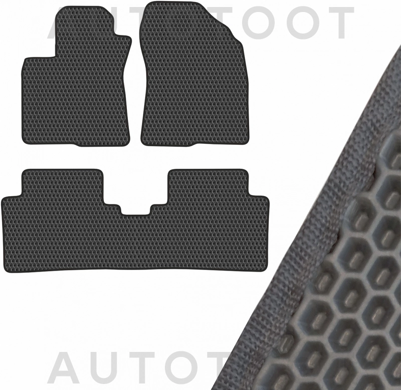 Коврик салона 3 штуки EVA Серый левый руль -  для TOYOTA AVENSIS