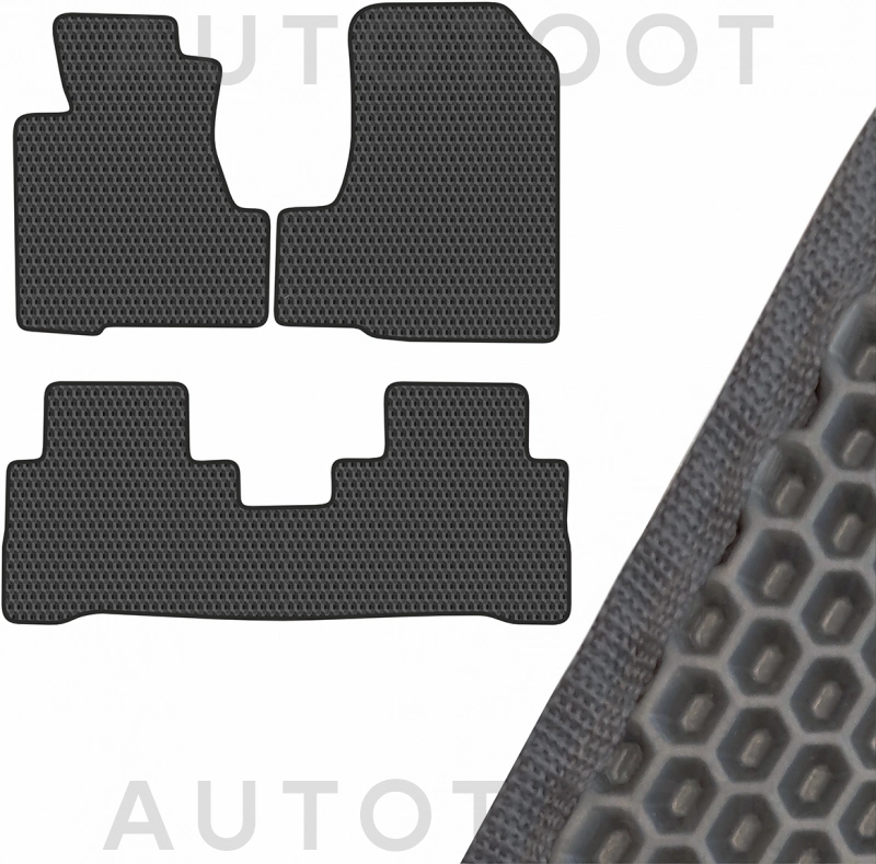 Коврик салона 3 штуки EVA Серый -  для HONDA CR-V