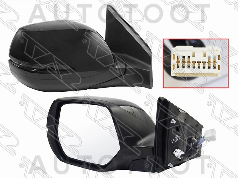 Зеркало левое (поворот, обогрев, 7 контактов) -  для HONDA CR-V