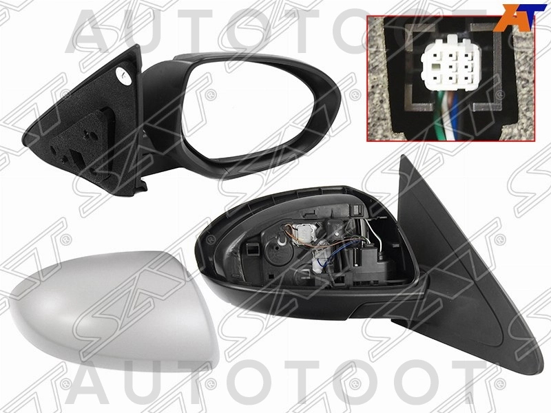 Зеркало правое (регул-ка, складное, 5 контактов) -STMZV89401 Sat для MAZDA 3 (AXELA)