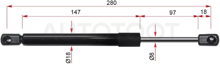 Амортизатор крышки багажника Mazda 3 08-13 / Axela 09-13 (Справа=Слева)