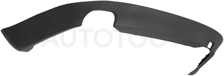 Спойлер бампера Skoda Octavia 04-09 (Сзади/ Под одну трубу)