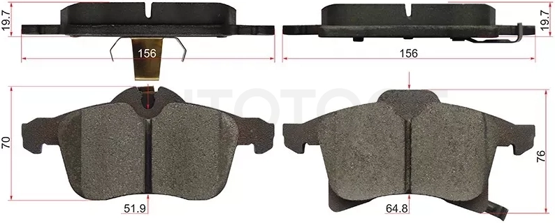 Колодки тормозные (Спереди) Opel Astra 98-13 / Corsa 00-19 / Zafira 99-08 / Astra Family 11-14
