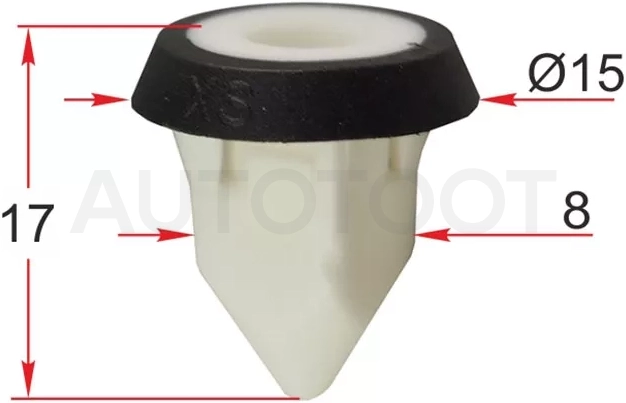Клипса под винт BMW/VAG (Продажа по 10шт) - Артикул STM12359 - Производитель Sat - Фото, Отзывы, Цены