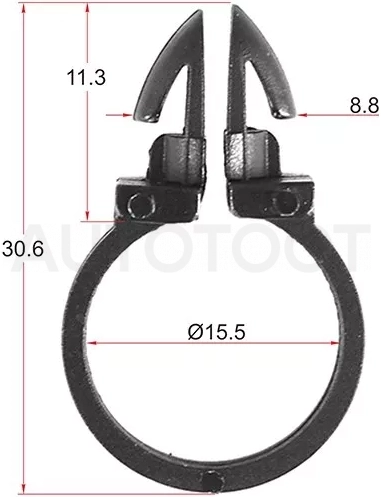 Клипса трубки эл. проводки d=16 (Продажа по 10шт) - Артикул STM11442 - Производитель Sat - Фото, Отзывы, Цены