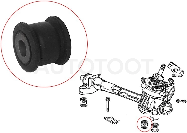 Сайлентблок рулевой рейки малый -ST53686TF0003 Sat для HONDA FIT, HONDA JAZZ