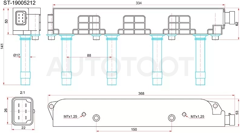 Катушка зажигания OPEL VECTRA C/CORSA C/ZAFIRA A/B 98-05 (модуль)