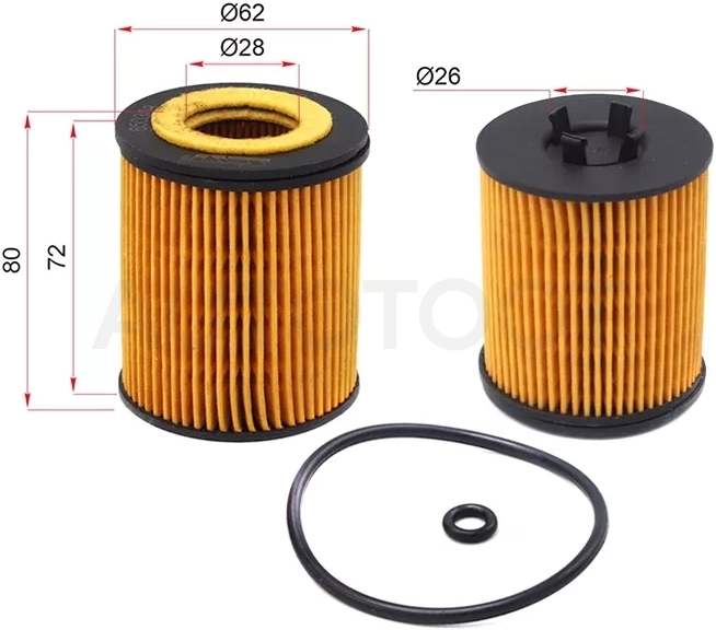 Фильтр масляный (картридж) OPEL ASTRA G 1.8 98-04/OMEGA B 99-03/VECTRA B 1.8/2.6 95-02/ZAFIRA A 1.8