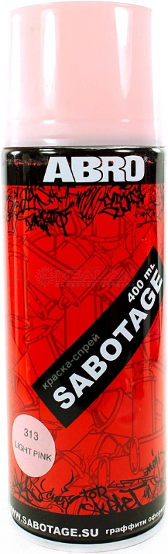 Краска - спрей Бледно-розовый ABRO SABOTAGE 313 400мл.