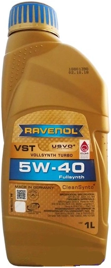 5W-40 Масло моторное RAVENOL VST 1л ПАО синтетика