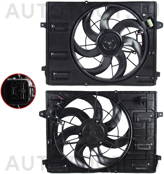 Диффузор радиатора в сборе -ST590066 Sat для GEELY COOLRAY