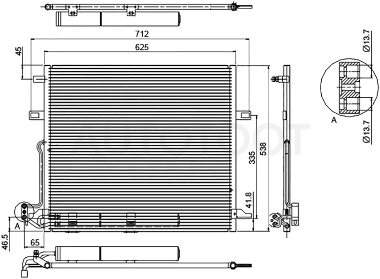Радиатор кондиционера Mercedes-Benz M-Class 05-11 / GL-Class 06-12 / R-Class 05-13