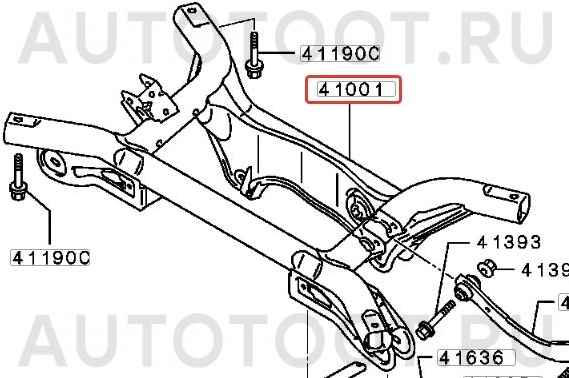 Подрамник задний (2WD) -  для MITSUBISHI LANCER, MITSUBISHI ASX, MITSUBISHI OUTLANDER
