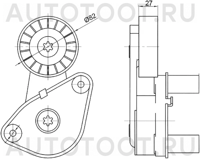 Натяжитель приводного ремня HYUNDAI SANTA FE 2,7 - Артикул ST2528137101 - Производитель Sat - Фото, Отзывы, Цены