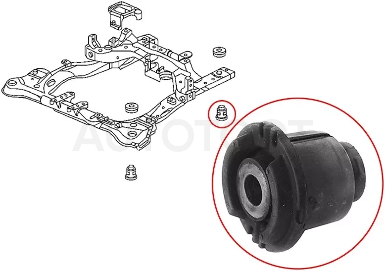 Сайлентблок Honda Accord 02-08 / Acura TL 03-08 - Артикул ST50270SEAE01 - Производитель Sat - Фото, Отзывы, Цены