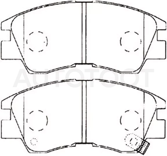 Колодки тормозные (Спереди) Mitsubishi Delica 79-07 / L200 86-05 / Pajero 81-00 / L300 87-98