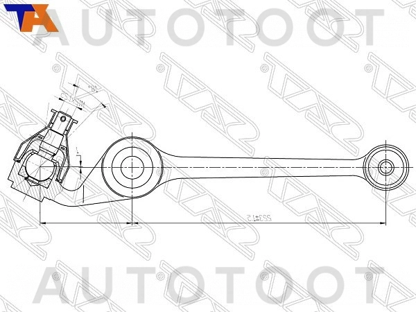 Рычаг передний нижний левый -0124YRVL Febest для DAIHATSU YRV