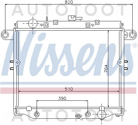 Радиатор охлаждения AT 4.7L -1025440SX Stellox для LEXUS LX470