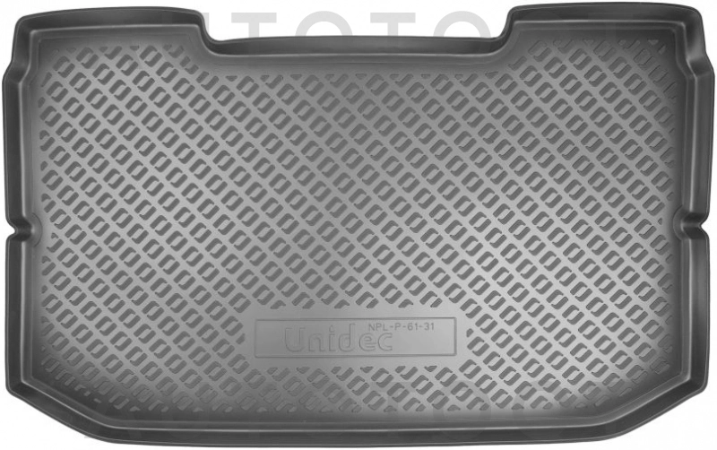 Коврик в багажник NORPLAST, черный, полиуретан, хэтчбек -  для NISSAN NOTE