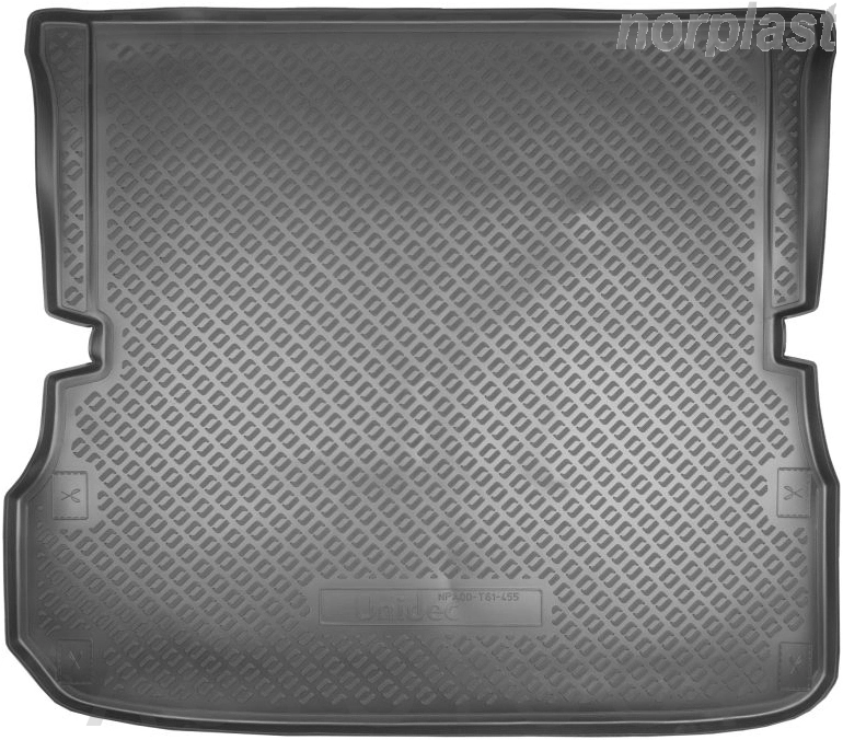 Коврик в багажник NORPLAST, черный, полиуретан (сложенный 3 ряд) -  для NISSAN PATHFINDER