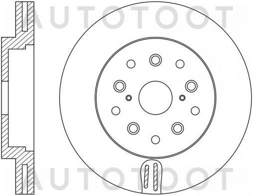 Диск тормозной передний левый 4WD -ST4351630020 Sat для LEXUS GS300