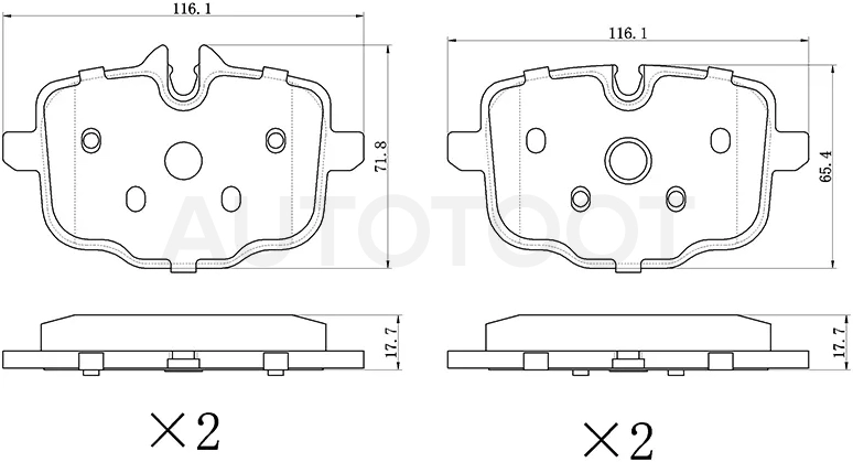 Колодки тормозные (Сзади) BMW 3-Series 18-22 / 5-Series 16-24 - Артикул ST280241 - Производитель Sat - Фото, Отзывы, Цены