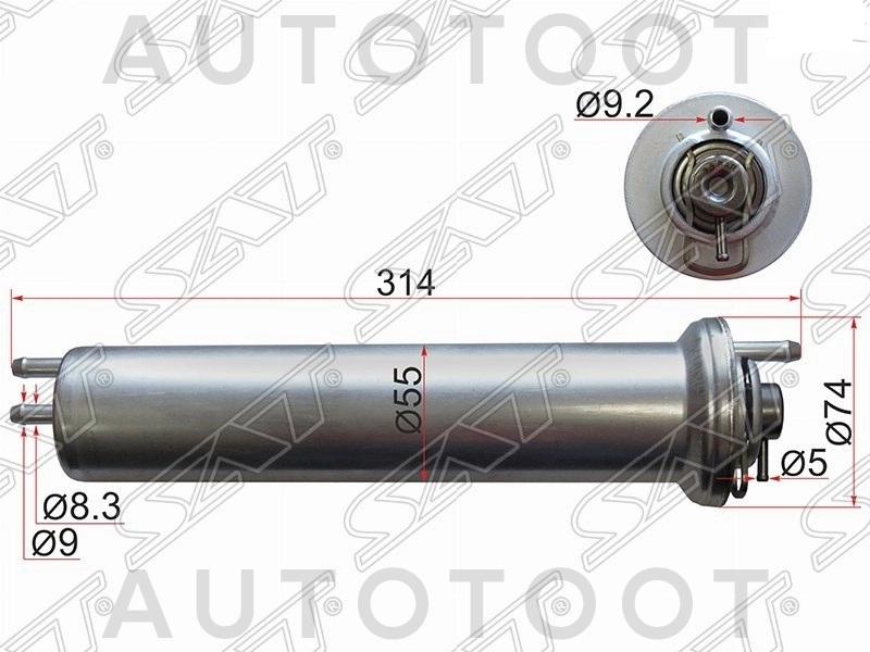 Фильтр топливный -ST13321709535 Sat для BMW 7SERIES, BMW X5, BMW 5SERIES