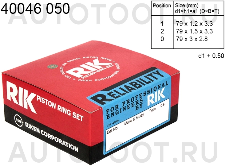 Комплект поршневых колец 0.50  1,6 -  для CHEVROLET LACETTI