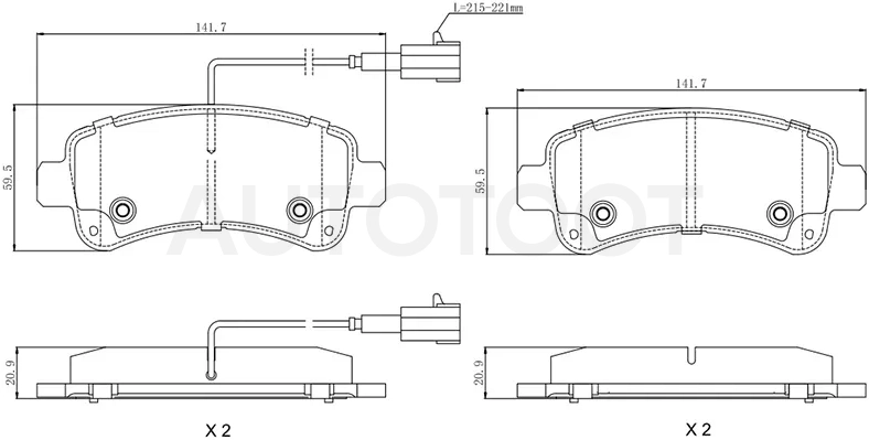 Колодки тормозные (Сзади) Peugeot Boxer 14- / Citroen Jumper 14 - Артикул ST77367094 - Производитель Sat - Фото, Отзывы, Цены