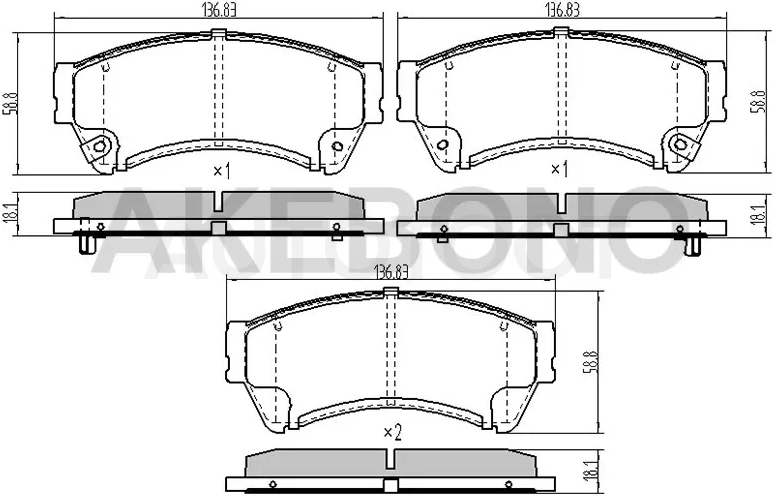 Колодки тормозные (Спереди) Ford Fusion 02-12 / Mazda 6 07-12 / Atenza 07-12